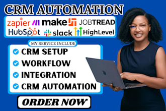 gohighlevel affiliate links automation jobtread slack make zapier hubspot crm