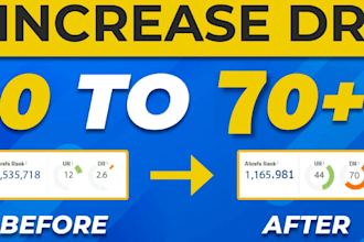 do domain rating DR ahref increase to 70 plus and safe