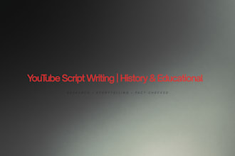 write a well researched youtube script for educational and history content