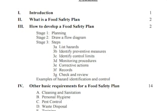 professionally make a complete haccp guide with training and checklist for you