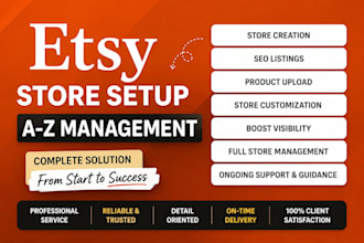 professionally set up, optimize and manage your etsy store from a to z