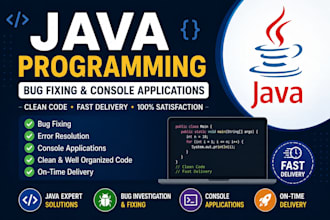develop java console application and fix java programming bugs