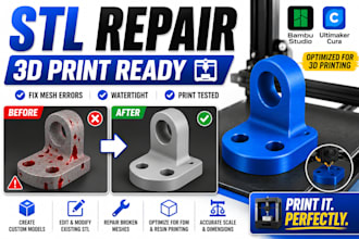 create, modify, or repair stl files for 3d printing