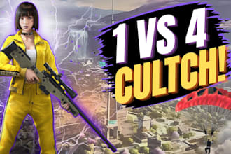 design professional youtube gaming thumbnails for free fire, pubg, gta