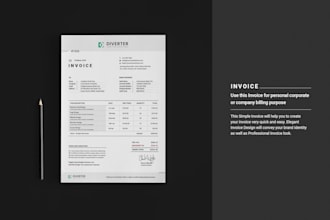 design a professional, and print ready invoice template
