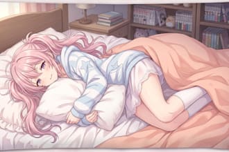 draw custom anime dakimakura body pillow illustration
