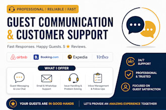 handle guest communication and customer support