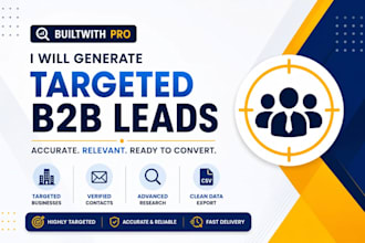 generate targeted b2b leads using builtwith pro