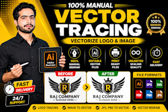 vectorize logo, vector tracing, redraw, convert image to vector