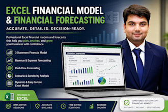 create an excel financial model and financial forecasting