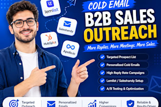 cold email expert b2b sales outreach lemlist saleshandy