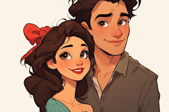 make couple portrait illustrations