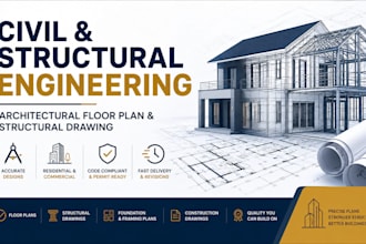 civil and structural engineering architectural floor plan and structural drawing