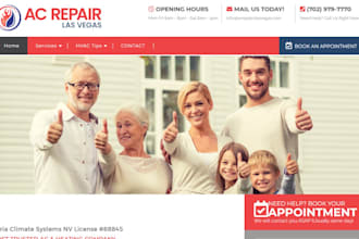 design hvac website, hvac contractor website, wordpress hvac website