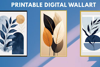 design high quality printable digital wall art for etsy store