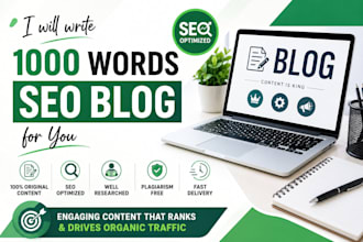 write 1000 word SEO blog articles that rank