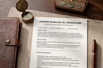 professional and modern resume design