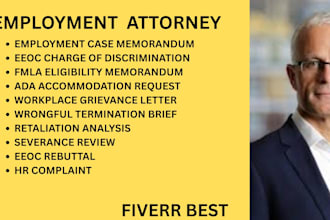 be your employment lawyer for eeoc, fmla, ada and wrongful termination