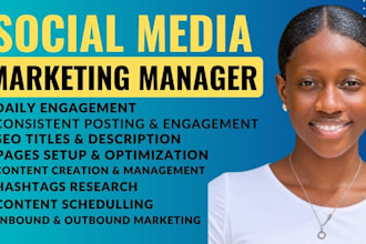 professionally do social media marketing content creation social media manager