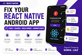 fix react native bugs, crashes, build errors and android issues