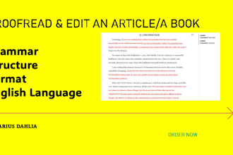 proofread with track changes, developmental editing and copyedit a book