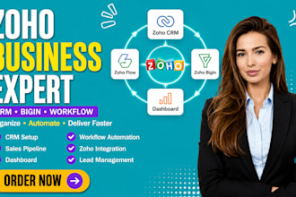 set up integrate zoho crm zoho bigin dashboard zoho workflow for your business