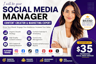 be your social media manager, content creator, marketing expert, virtual asist