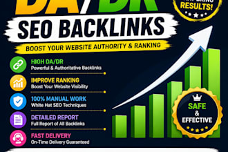 create high da DR SEO backlinks for your website