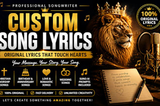 write custom song lyrics for any occasion