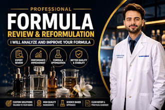 professionally review, improve and reformulate your product formula