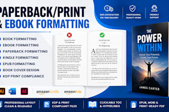 edit manuscript formatting book formatting indesign paperback, ebook formatting