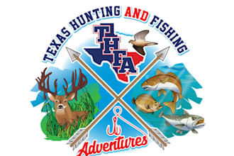 design a vintage hunting fishing and outdoor logo