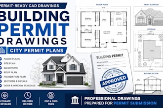 prepare building permit drawings for city permit approval