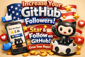 promote github repository increase followers star repo in usa with social media