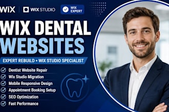 fix wix dentist website rebuild wix studio website clinic website