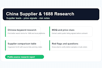 research chinese suppliers and 1688 product options
