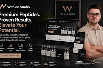 build a complete peptide ecommerce website