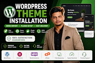 install your wordpress theme with demo content