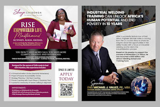 create a profesional flyer, postcard or brochure