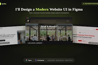 do clean professional web landing page UI UX design figma