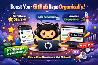 promote your github repo organically for more stars, followers, and engagement