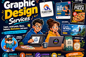 design clean business graphics for social media or web