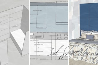 3d sketch custom furniture in sketchup