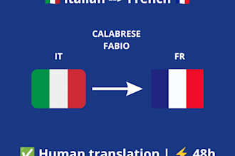 translate any italian text in french
