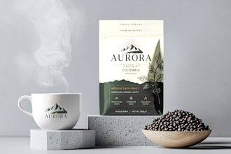 do coffee or tea packaging and label design for you