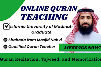 offer online quran teaching with tajweed and memorization by a quran teacher