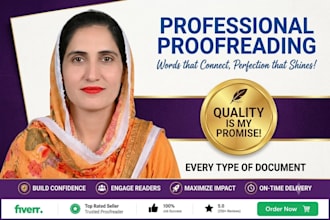 professionally proofread and edit english content error free