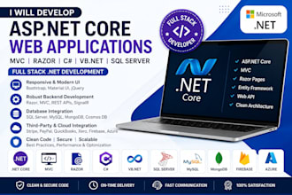 build web application using asp net core mvc and webforms, sql server