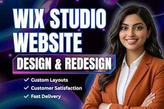 design responsive wix studio website or redesign wix website