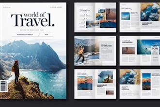 design print ready magazine layout and product catalog cover page in indesign